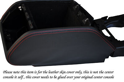 red stitching FITS RANGE ROVER P38 94-02 CENTER CONSOLE LEATHER SKIN COVER ONLY