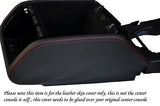 red stitching FITS RANGE ROVER P38 94-02 CENTER CONSOLE LEATHER SKIN COVER ONLY