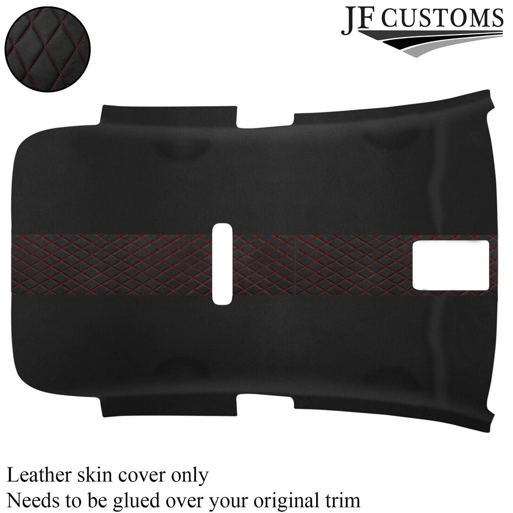 DSG2 D RED STITCH D GREY LUXE SUEDE HEADLINER COVER FOR VW GOLF MK6 09-14 3 DOOR