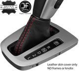 RED STITCH TOP GRAIN LEATHER AUTOMATIC GEAR GAITER FITS SUZUKI SWIFT 10-17