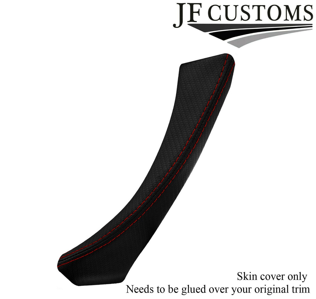 D RED STITCH CARBON VINYL 1X FRONT DOOR HANDLE COVER FOR BMW E90 E91 E92 E93