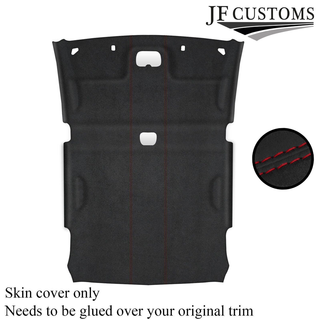 D RED STITCH D GREY SUEDE HEADLINER COVER FOR SUBARU IMPREZA WRX STI 08-14 SEDAN