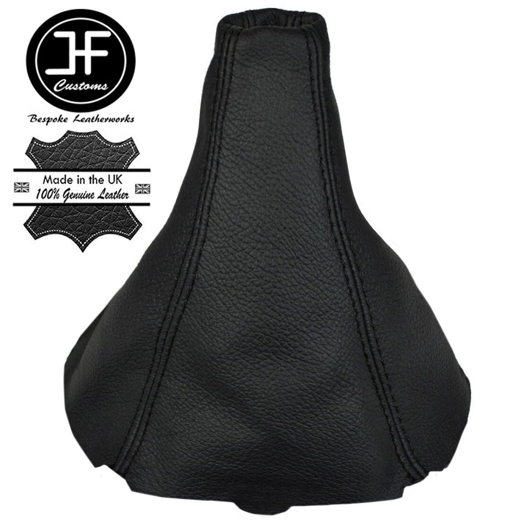 BLACK STITCH FITS MITSUBISHI LANCER EVO IV V VI COLT GEAR GAITER REAL LEATHER