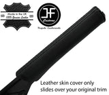 BLACK STITCH TOP GRAIN LEATHER HANDBRAKE HANDLE COVER FOR PEUGEOT 207 2006-2013
