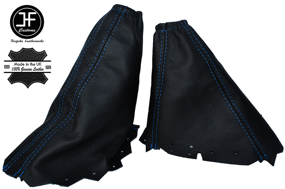 BLUE STITCHING GEAR HANDBRAKE LEATHER GAITER FITS FORD TRANSIT CONNECT 2002-2009