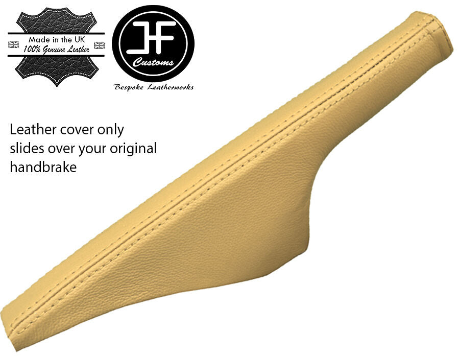 CREAM REAL LEATHER FITS VW GOLF 4 Mk4 & BORA JETTA 1998-2003 HANDBRAKE COVER
