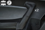 BLACK STICH 2X DOOR HANDLE LEATHER COVERS FITS TOYOTA GT86 SUBARU BRZ 2012-2016