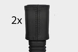 black stitch FITS BMW 3 SERIES E46 98-2006  2X FRONT SEAT BELT STALK  COVERS