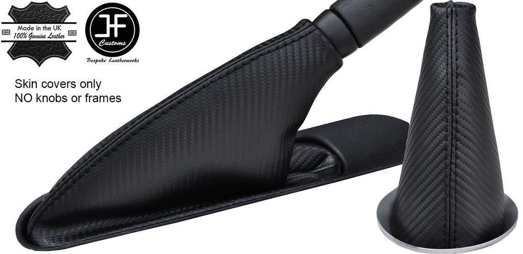 BLACK STITCH CARBON VINYL GEAR HANDBRAKE GAITER FOR BMW MINI COOPER R55 R56 R57
