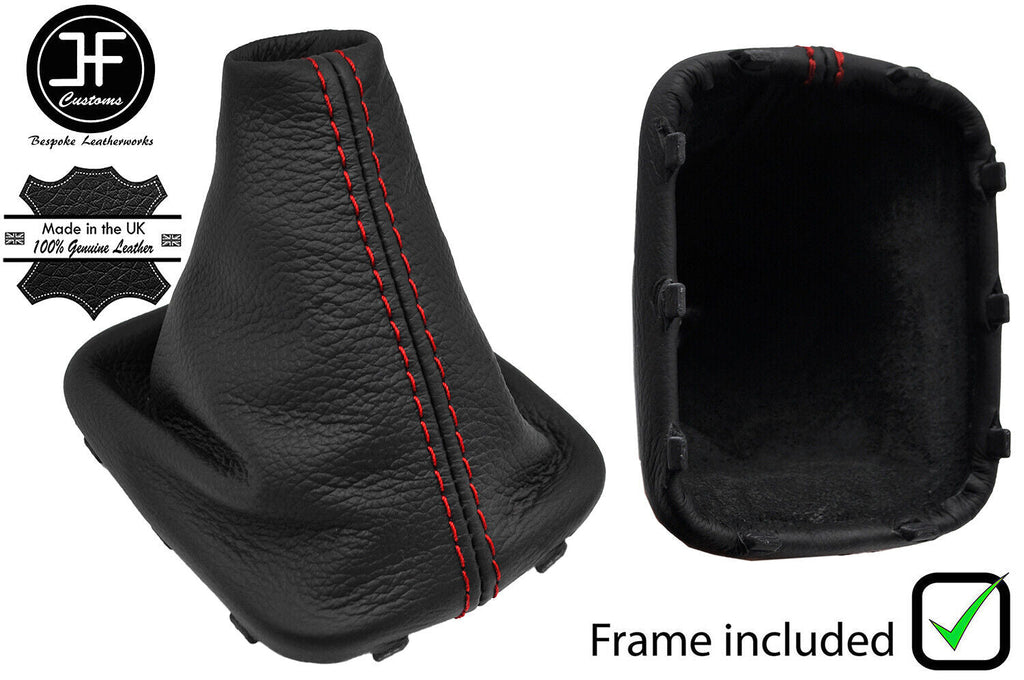 RED STITCH LEATHER MANUAL GEAR GAITER+PLASTIC FRAME FITS KIA SORENTO 10-14