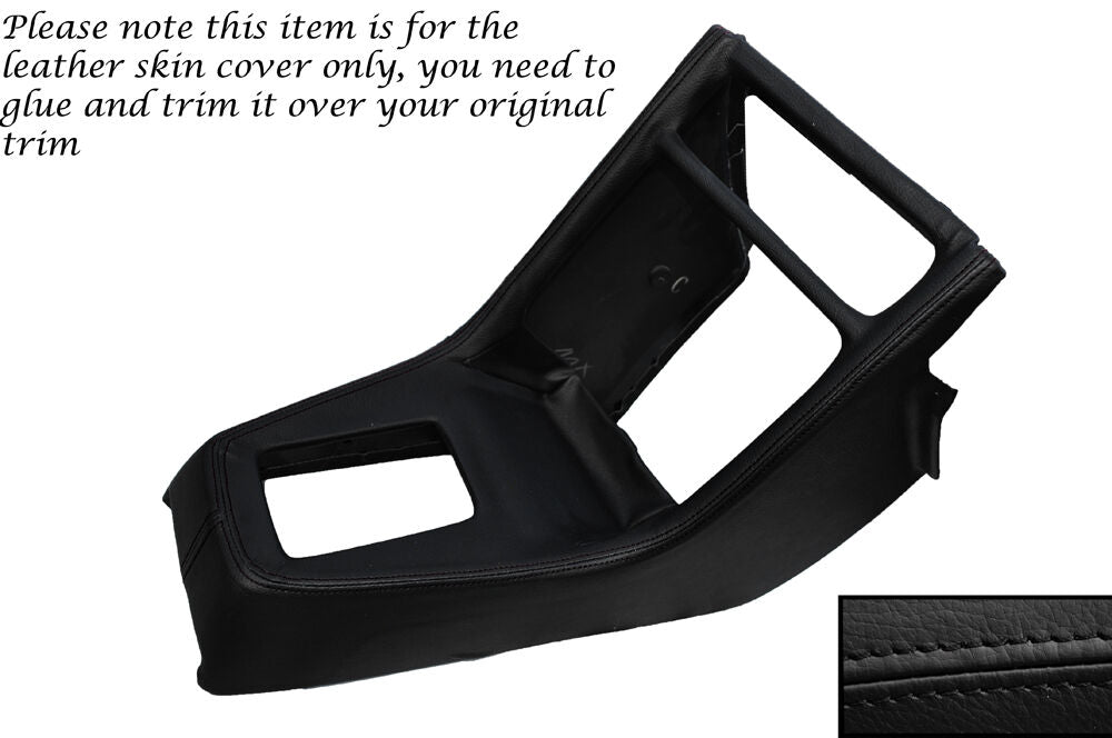 BLACK STITCH CENTRE CONSOLE GEAR SURROUND LEATHER COVER FITS HONDA CRX 89-92