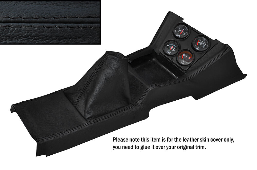 BLACK STITCH CENTRE CONSOLE&GEAR GAITER SKIN COVERS FITS FORD CORTINA MK3 EARLY