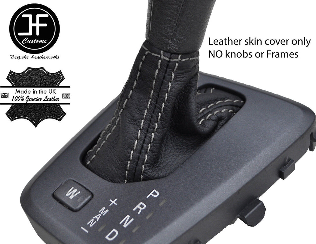 GREY STITCH TOP GRAIN LEATHER AUTOMATIC GEAR GAITER FITS VOLVO V70 XC70 04-07
