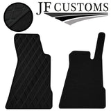 GREY DIAMOND VINYL 2X TAILORED FLOOR CARPETS FOR SMART ROADSTER 03-07 JF1