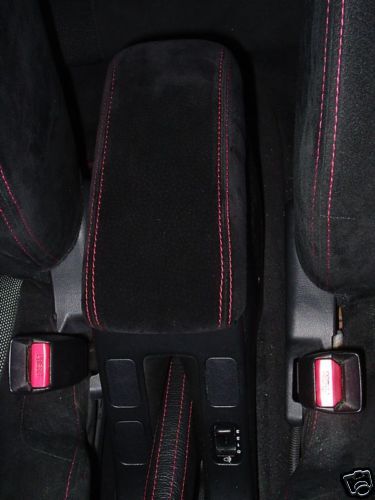 FITS HONDA CIVIC & TYPE R BLACK ARM REST COVER SUEDE CUSTOM NEW MADE IN UK