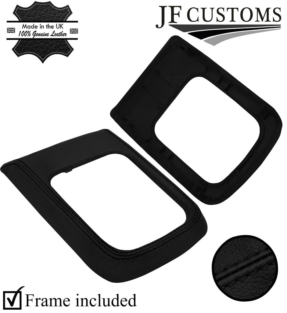 BLACK STITCH ITALIAN LEATHER GEAR SURROUND COVER+FRAME FOR XTRAIL T30 04-07