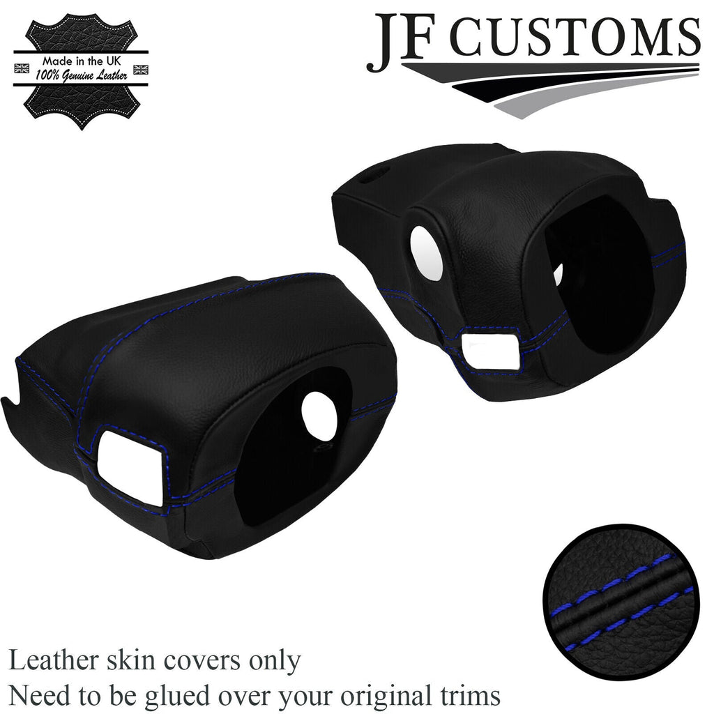 BLUE STITCH LEATHER STEERING SHROUD COVER FOR HONDA CIVIC MK6 EK4 EK9 96-00