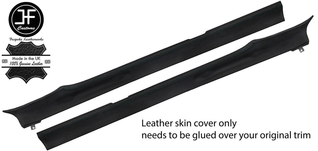 BLACK STITCH 2X TOP ROOF SIDE PANEL LEATHER COVERS FITS BMW E23 7 SERIES 77-86