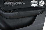BLACK STITCHING 2X FRONT DOOR ARMREST LEATHER COVERS FITS AUDI Q3 12-16