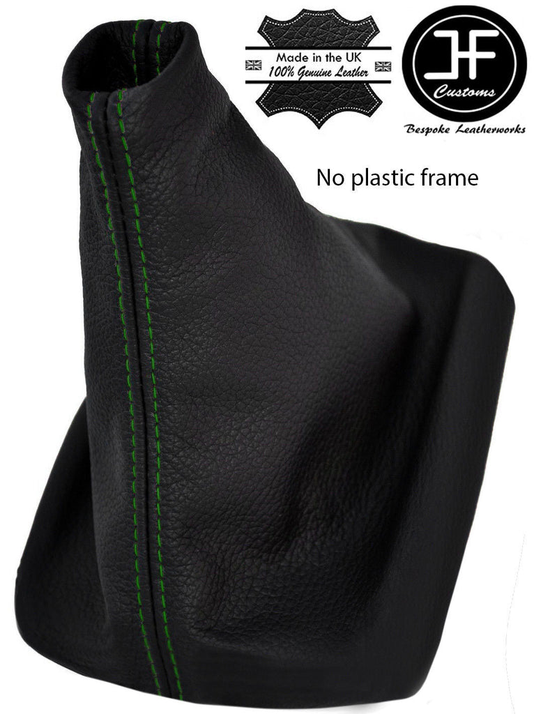 GREN STITCH FOR VW PASSAT B5 FL 2001-2005 GEAR STICK GAITER BLACK LEATHER