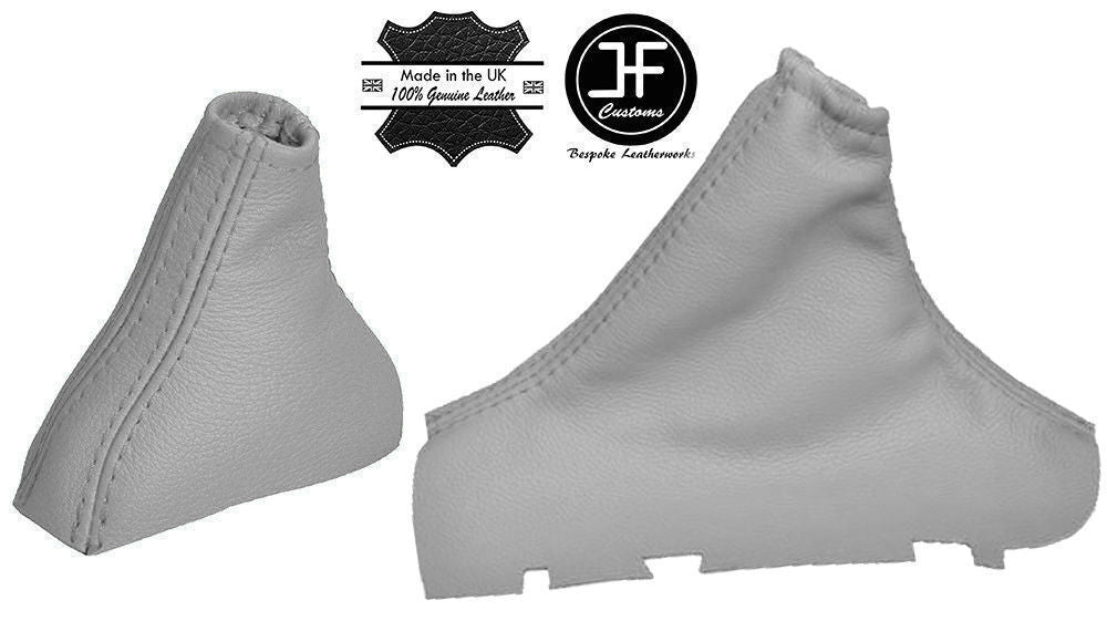 GEAR STICK & HANDBRAKE GREY LEATHER GAITER FOR VOLVO V70 AUTO AUTOMATIC 04-2007