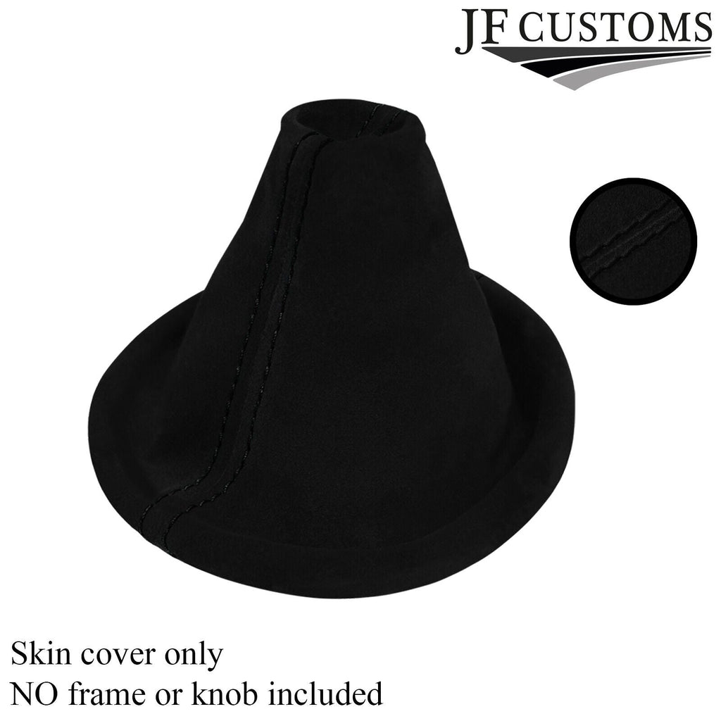 BLACK STITCH SUEDE GEAR GAITER FITS SUBARU IMPREZA WRX STI 15-18 CUSTOM NEW