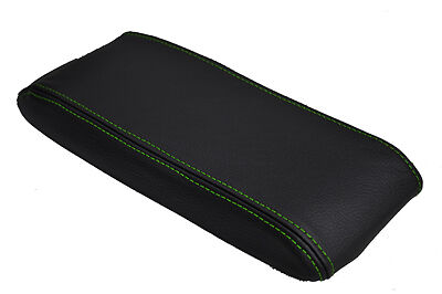 FITS MITSUBISHI EVO 1 2 3 ARMREST LID COVER green stitch CUSTOM NEW MADE IN UK
