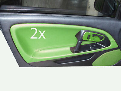 green leather FITS MITSUBISHI FTO 2 x DOOR CARD LEATHER COVERS CUSTOM NEW