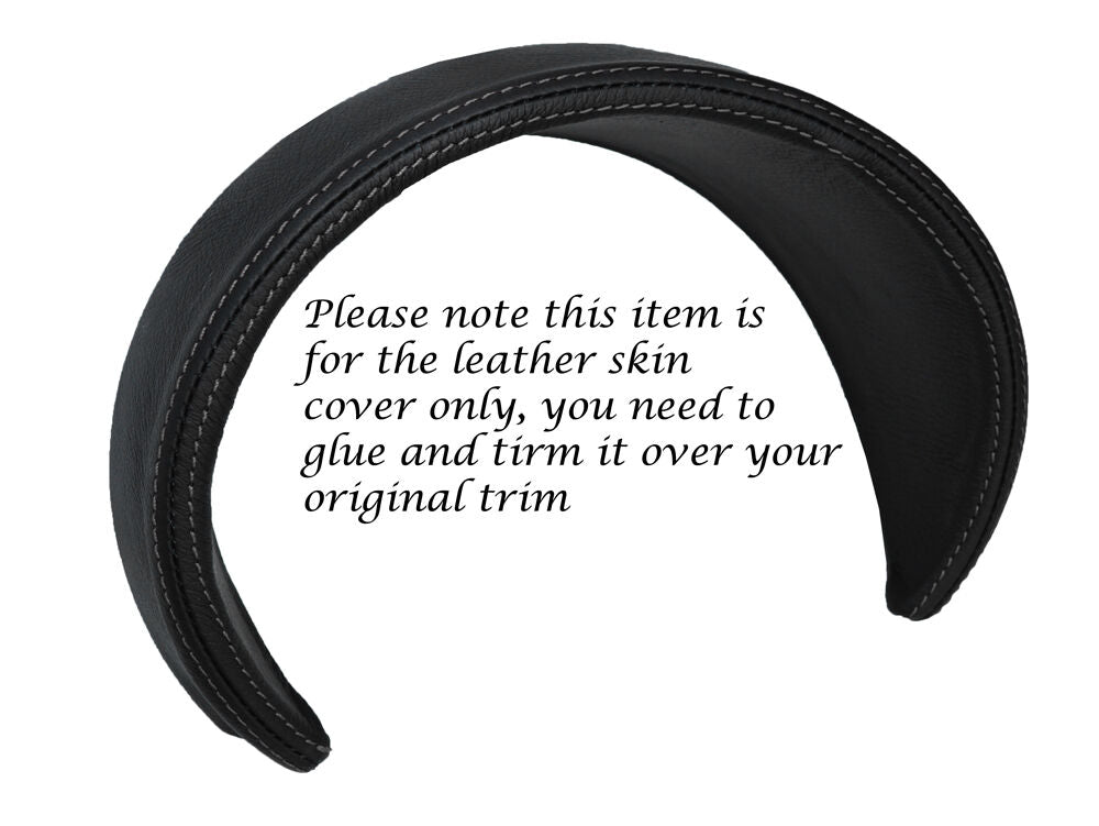 GREY STITCH SPEEDO HOOD SURROUND LEATHER SKIN COVER FITS VW BEETLE 1998-2011