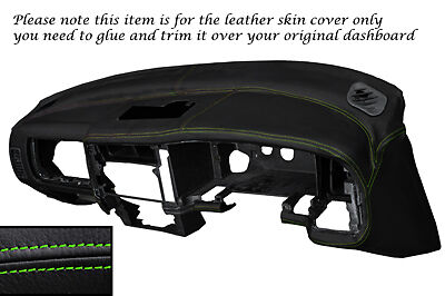 GREEN STITCH DASH DASHBOARD LEATHER SKIN COVER FITS MITSUBISHI L200 K74 98-06