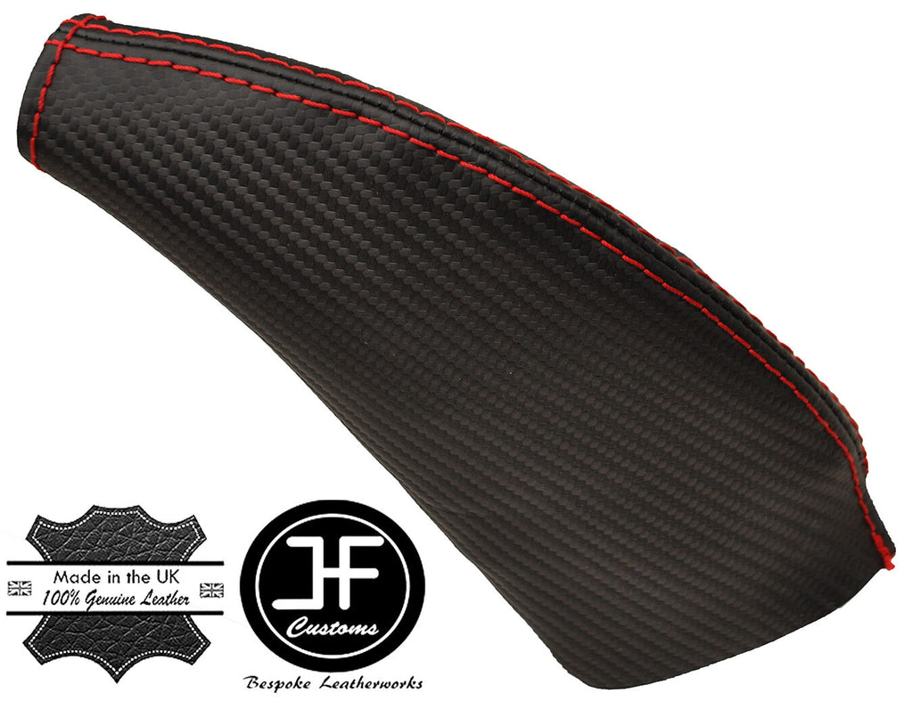 RED STITCH CARBON VINYL HANDBRAKE GAITER FITS MAZDA MIATA MX5 MK1 MK2 90-05