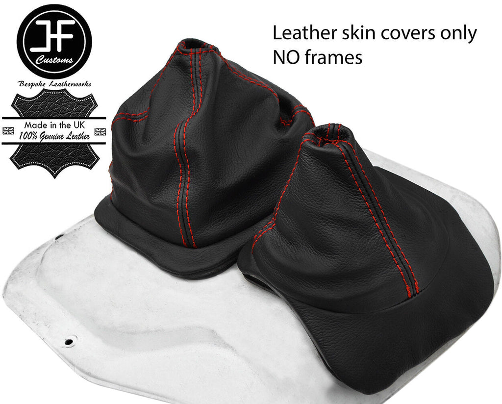 RED STITCH LEATHER GEAR GAITER & 4WD GAITER FOR TOYOTA LAND CRUISER 75 SERIES