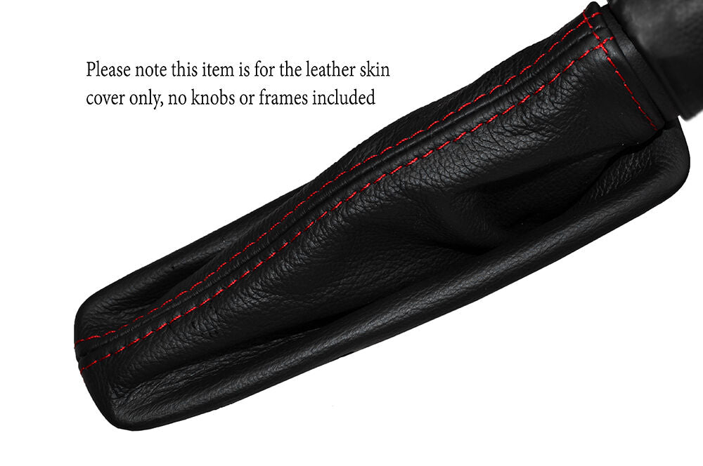 RED STITCHING LEATHER SKIN HANDBRAKE GAITER FITS SEAT LEON 2012-2015+ CUSTOM NEW