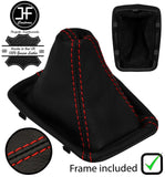 RED STITCH LEATHER MANUAL GEAR GAITER+FRAME FITS SEAT EXEO 2008-2013 CUSTOM NEW