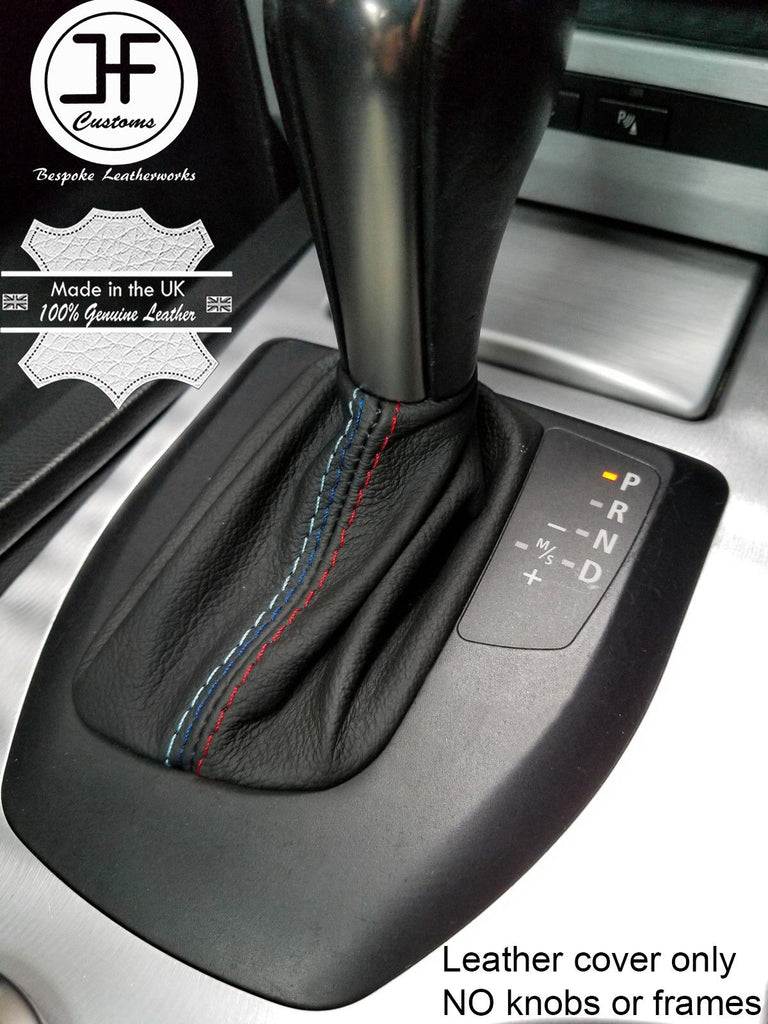 TOP GRAIN LEATHER TRI STITCH AUTO GEAR GAITER FOR BMW 5 SERIES E60 E61 03-07
