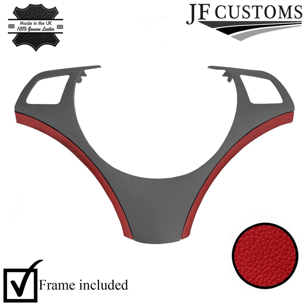 D RED LEATHER STEERING SIDE TRIMS 2X FOR BMW E90 E91 E92 E93 SPORT 05-13