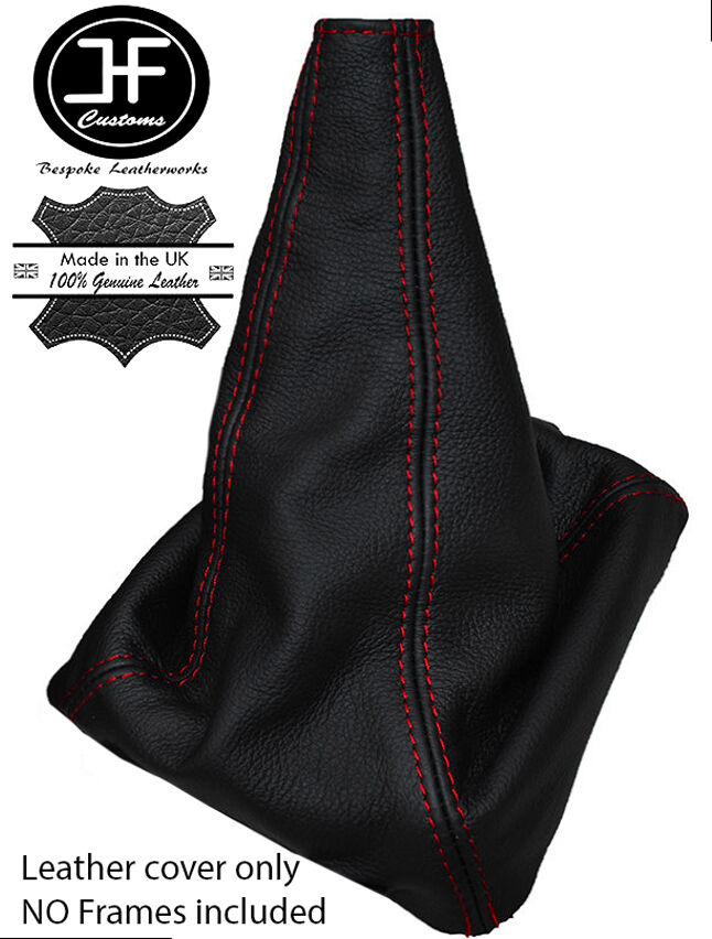 RED  STITCH LEATHER GEAR STICK GAITER FITS MITSUBISHI SHOGUN PAJERO MK3 99-06