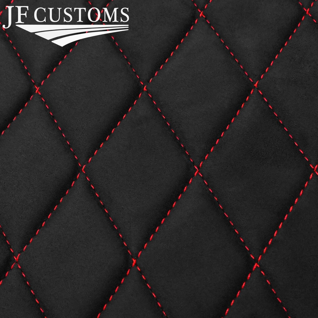 DSG2 RED STITCH D GREY LUXE SUEDE HEADLINER COVER FOR PORSCHE CAYMAN 987 05-12