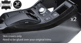 BLACK STITCH 2X CENTER CONSOLE SIDE TRIM SUEDE COVERS FOR LEXUS CT200H 10-18