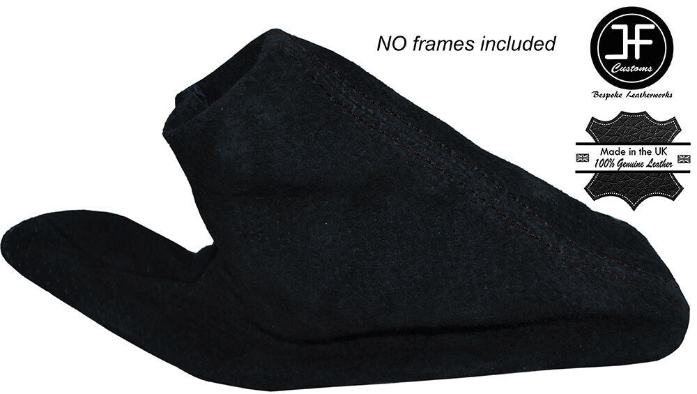 BLACK STITCHING SUEDE SKIN HANDBRAKE GAITER FITS BMW X1 E84 2009-2015 CUSTOM NEW