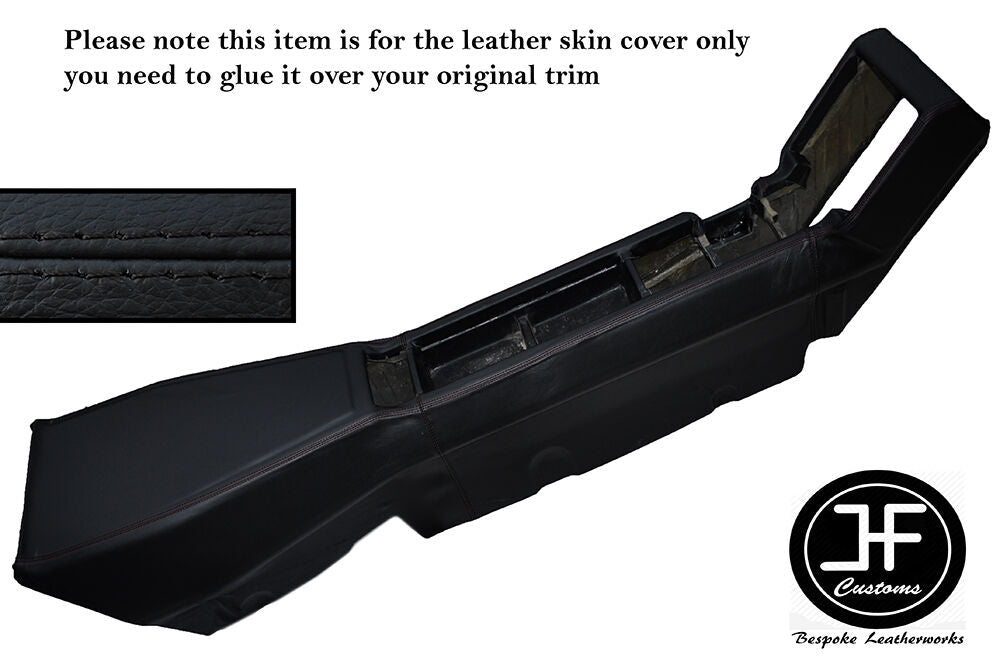 BLACK STITCHING CENTER CONSOLE LEATHER SKIN COVER FITS RENAULT ALPINE GTA V6