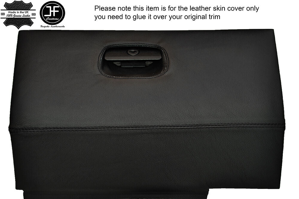 BLACK STITCHING GLOVE BOX LEATHER COVER FITS BMW 6 SERIES E24 CUSTOM NEW