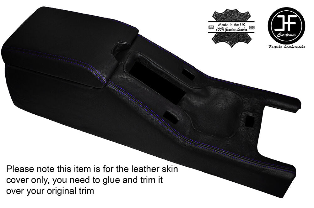 PURPLE STITCH CENTRE CONSOLE & ARMREST LEATHER COVERS FITS LOTUS ELAN M100 89-95