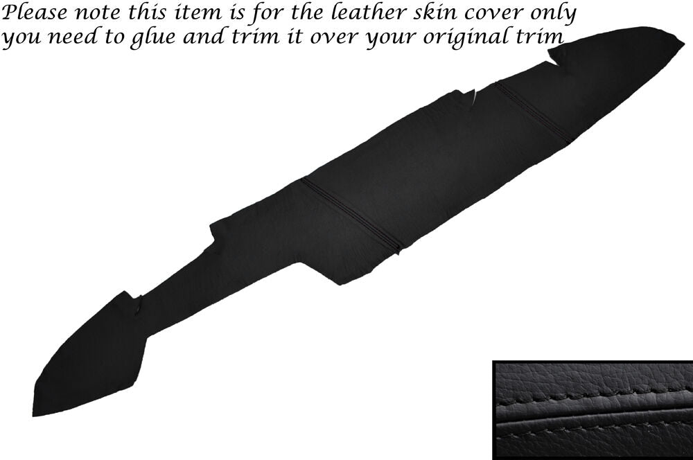 BLACK STITCH REAR VENT DASH DASHBOARD LEATHER COVER FITS PORSCHE 914 1969-1976
