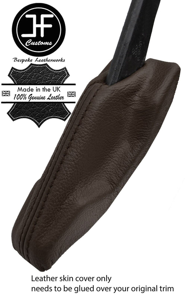 BROWN TOP GRAIN LTHR HANDBRAKE TRIM COVER FOR VW GOLF MK1 JETTA CADDY SCIROCCO