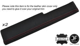 RED STITCHING 2X DOOR SILL ARMREST LEATHER SKIN COVERS FITS CORVETTE C4 84-90
