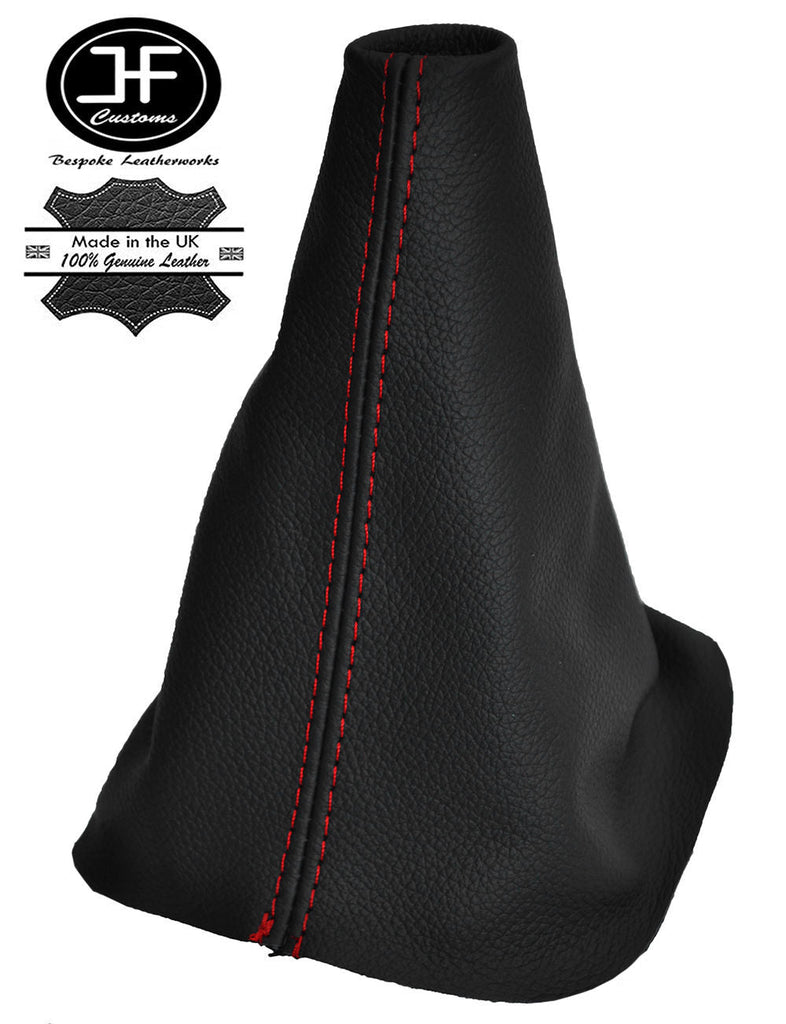 RED DOUBLE STITCH MANUAL LEATHER GEAR GAITER FOR PEUGEOT PARTNER 2008-2014