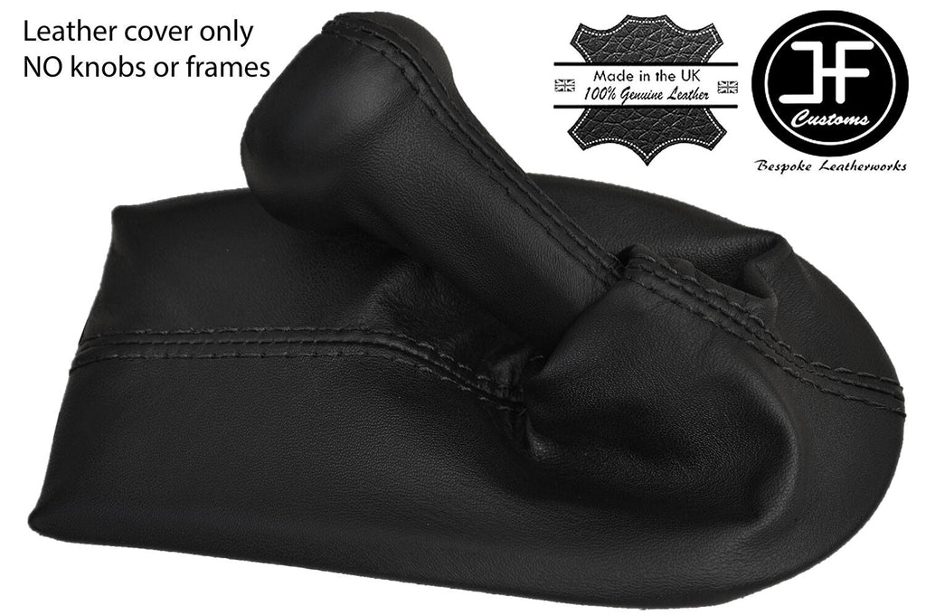 BLACK STITCHING MANUAL LEATHER GEAR GAITER FITS PORSCHE 986 BOXSTER 1996-2004