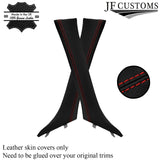 RED STITCH LEATHER & LUXE SUEDE COVERS FOR BMW F30 11-19 SALOON TOP RECOVERY KIT