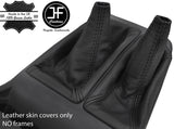 BLACK STITCH REAL LEATHER GEAR+HI-LOW GAITERS FOR MITSUBISHI SHOGUN SPORT 99-08